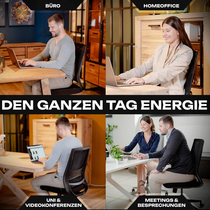VALKENSTOL M2 Ergonomischer Bürostuhl ohne Armlehne 150 kg [ohne Kopfstütze] Bürostuhl Ergonomisch S