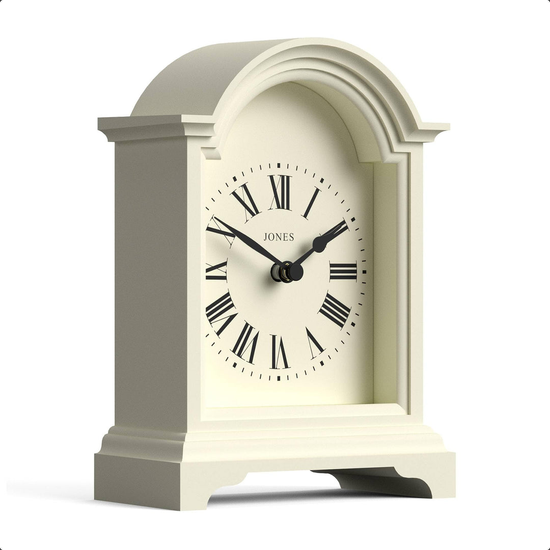 JONES CLOCKS® Bistro kaminuhr | Klassisches Design Einer Arch top Carriage Uhr | Blasscreme | Zeitge