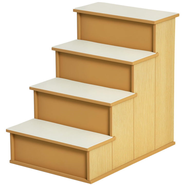 PawHut Haustiertreppe 4-stufige Hundetreppe Katzentreppe Einstiegshilfe mit Rutschfester Matte Haust