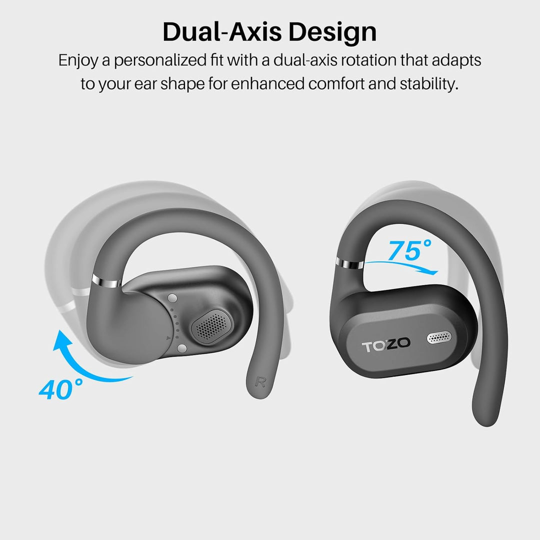 TOZO OpenWear Open Ear Kopfhörer mit bügel,komfortabel Kopfhörer Kabellos Bluetooth 5.3,Open Sport K
