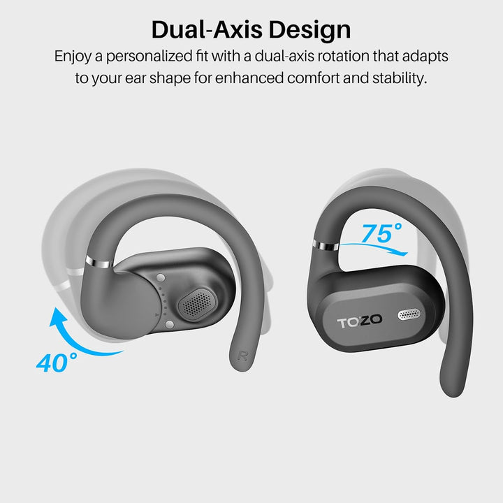 TOZO OpenWear Open Ear Kopfhörer mit bügel,komfortabel Kopfhörer Kabellos Bluetooth 5.3,Open Sport K