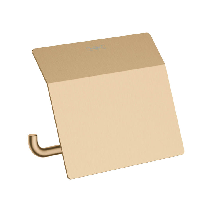 hansgrohe Toilettenpapierhalter AddStoris, Papierrollenhalter mit Abdeckung, Brushed Bronze, 1 Rolle