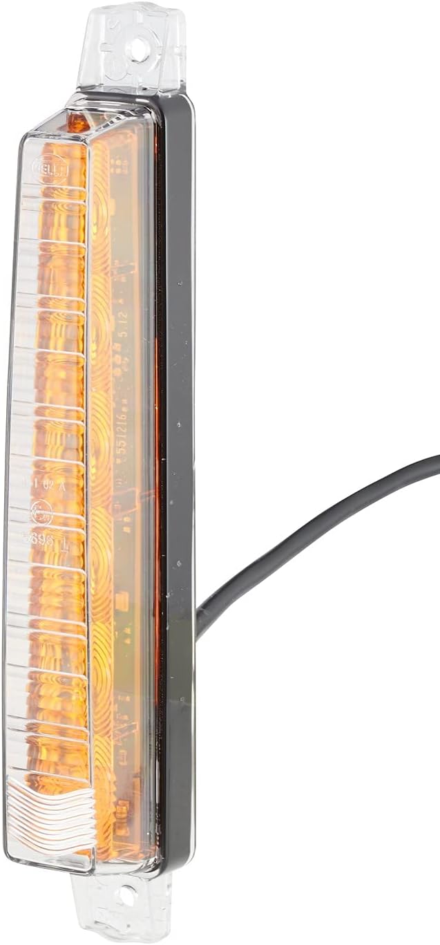 HELLA - Blinkleuchte - LED - 12V - Anbau/geschraubt - Lichtscheibenfarbe: glasklar - Kabel: 400mm -