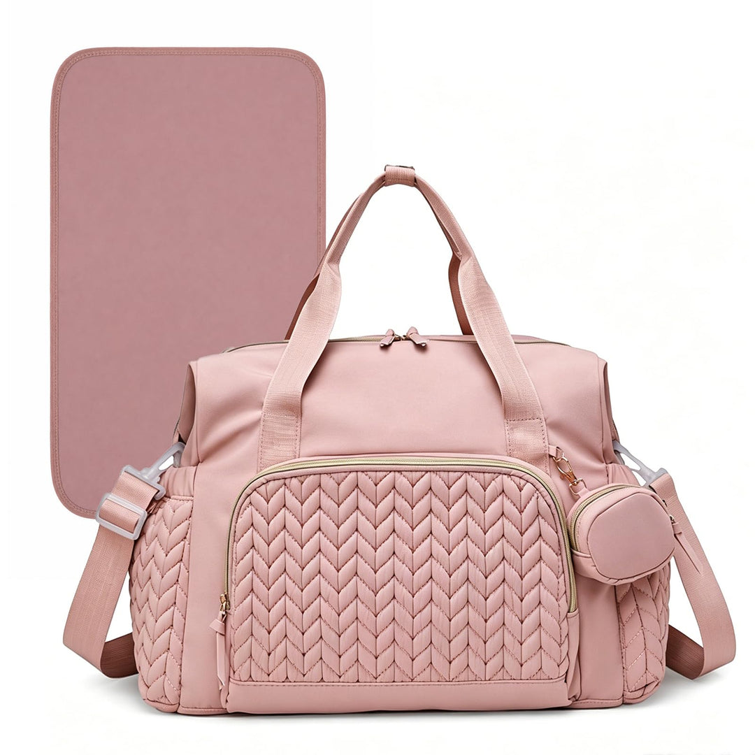 Voxlara Wickeltasche mit Schnullertasche und Wickelunterlage, Grosse Reisewindeltasche, Geräumige Re