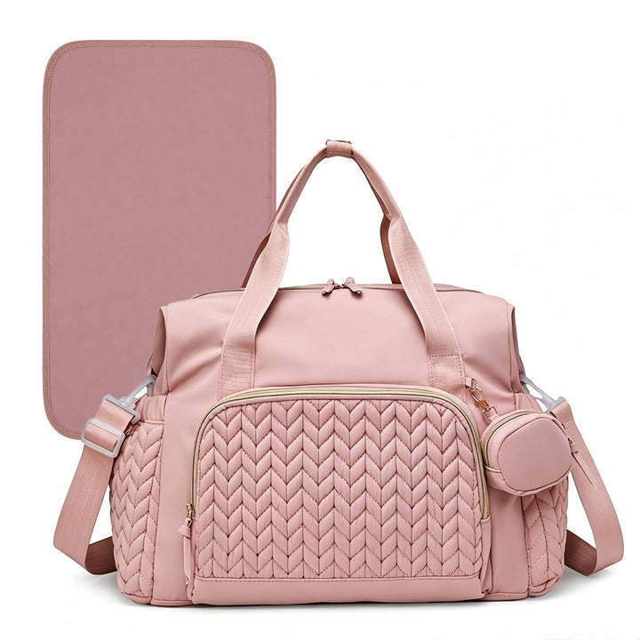 Voxlara Wickeltasche mit Schnullertasche und Wickelunterlage, Grosse Reisewindeltasche, Geräumige Re