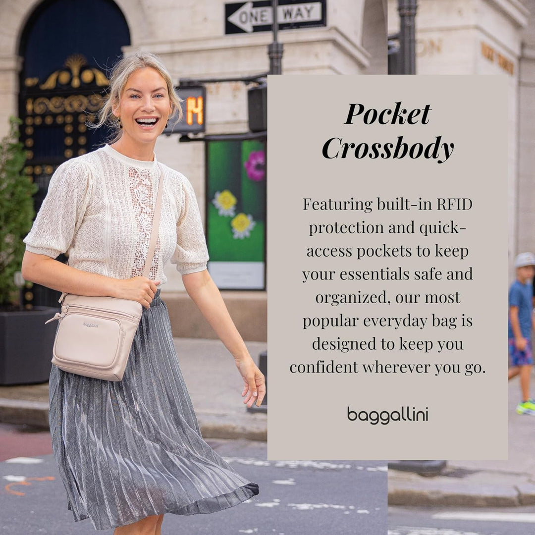 Baggallini Damen Pocket Crossbody Umhängetaschen Portobello, Portobello