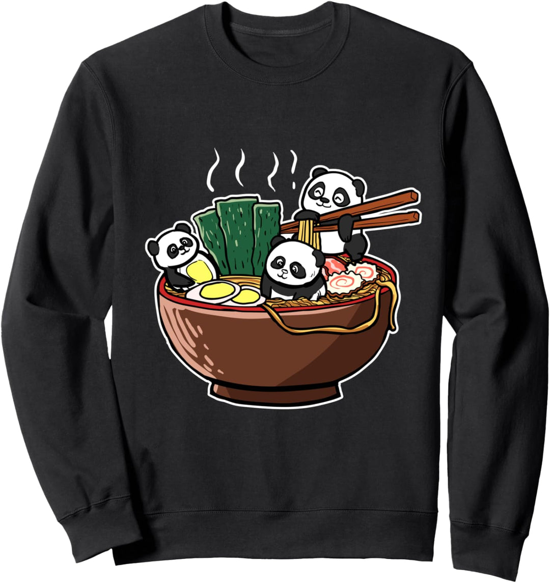 Japanische Ramen Kawaii Lustiges Panda Geschenk Anime Sweatshirt