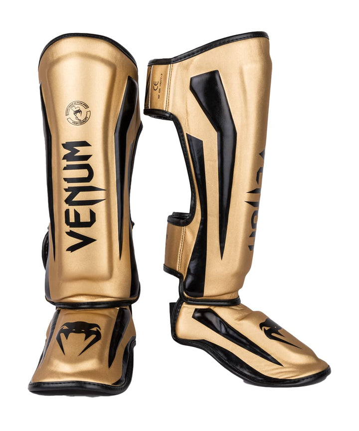 Venum Elite Boxen Schienbeinschutz L Gold/Schwarz, L Gold/Schwarz