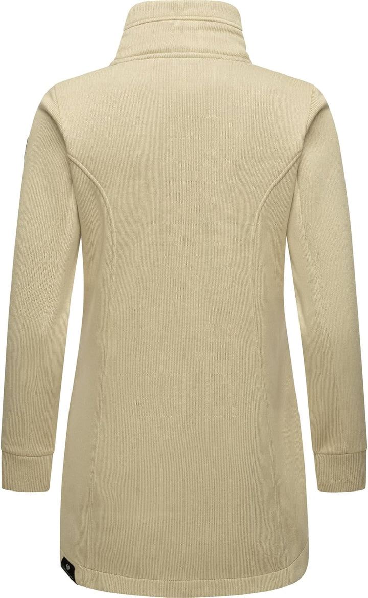 Ragwear Damen Leichter Sweat-Übergangsmantel lang windabweisendl mit hohem Kragen Letrice Bonded XS-