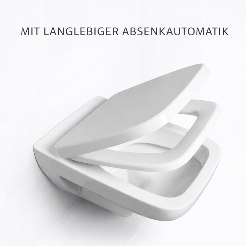 Bullseat® 6.1 WC Sitz eckig passend zu Keramag Renova Nr. 1 Plan mit Absenkautomatik/Softclose abneh