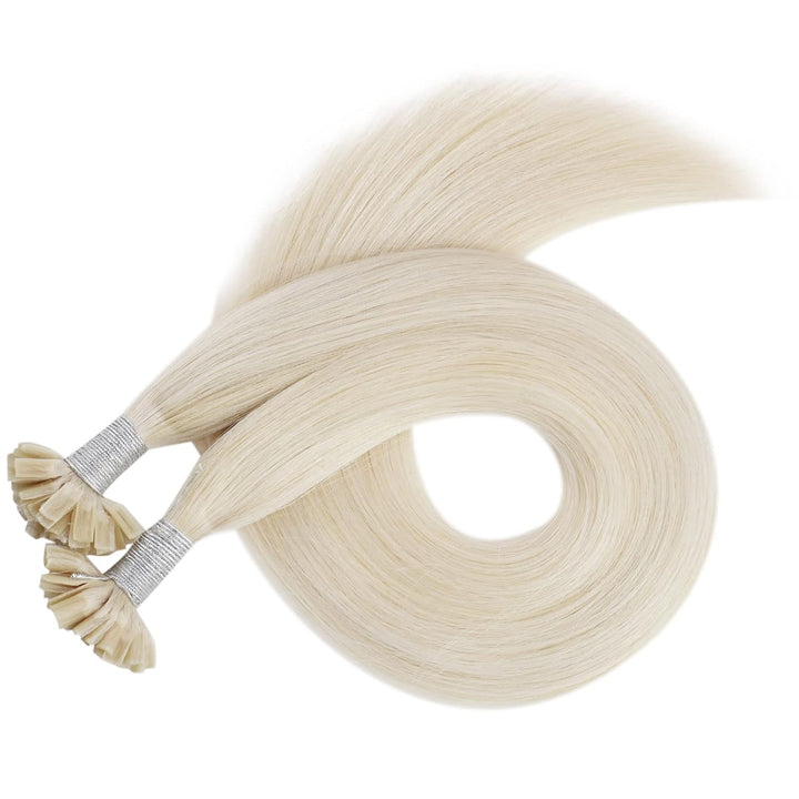 Ugeat U Tip Extensions Echthaar Bondings 50cm Platinblond Weich Bonding Extensions Echthaar Blond Ha