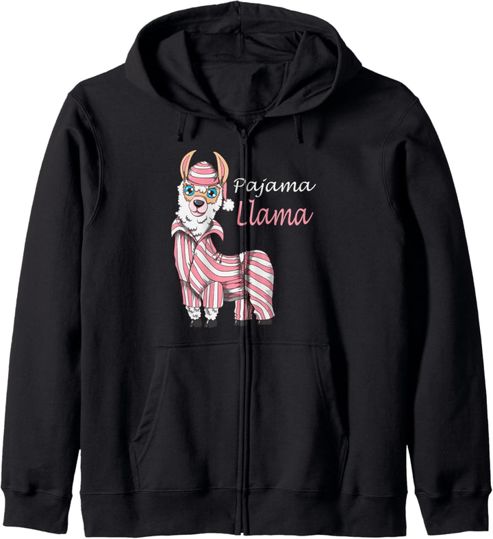 Pyjama Llama Schlafen Napping Schlafbekleidung Nickerchen Kapuzenjacke