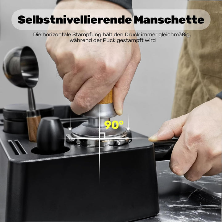 Tamper 54mm, 30lbs Druckregulierend Calibrated Espresso Tamper, Federbelastet Anpressdruck Kaffee Ta