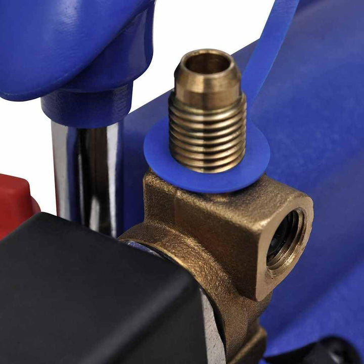 vidaXL 71L/min Vakuumpumpe 1-stufig Unterdruckpumpe Messuhr Pumpe Klimaanlagen Blau, Blau