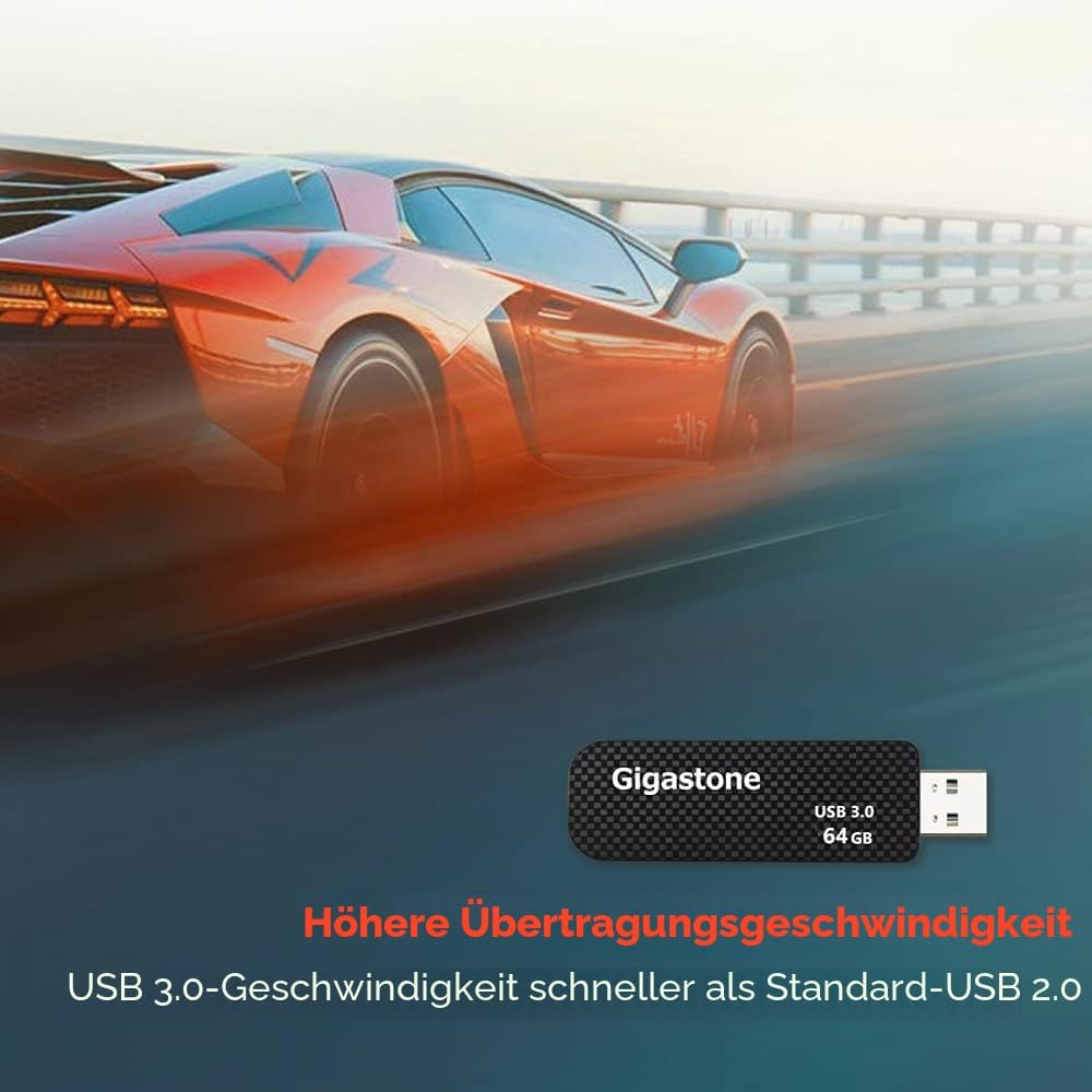 GIGASTONE 64GB Flash-Laufwerk (2 Stück) Z30 USB 3.2 Gen 1, 80MB/s UltraSchnell, Schlüsselring-Öse, P
