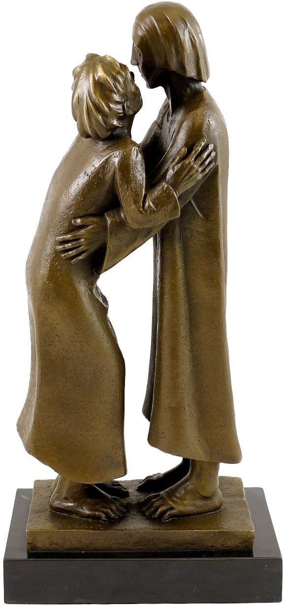 Das Wiedersehen (1930) - Ernst Barlach Skulptur - 100% Bronze - Christus und Thomas - Wohndeko Desig