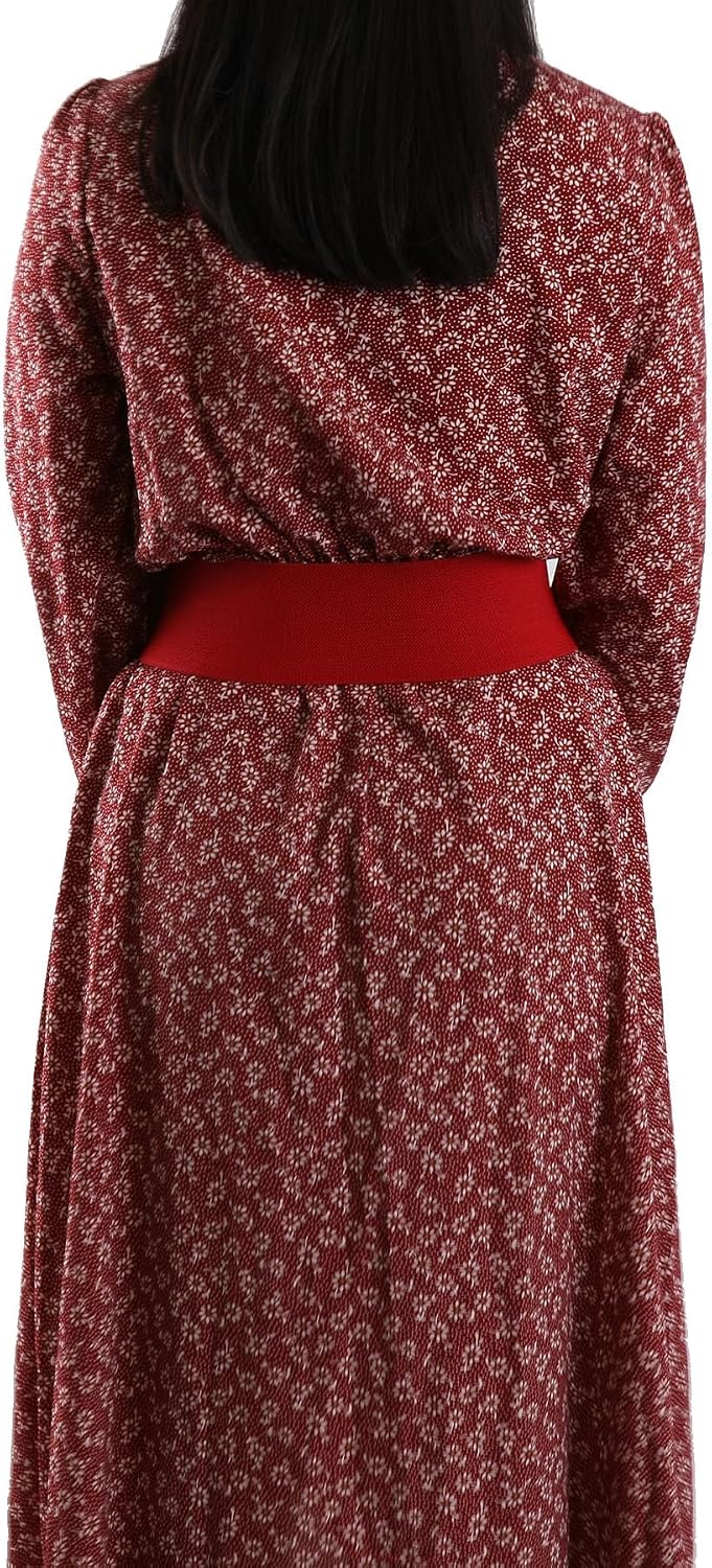 FASHIONGEN - Elastischer Damengürtel aus Rindsleder, DARLENE Rot XS, Rot XS