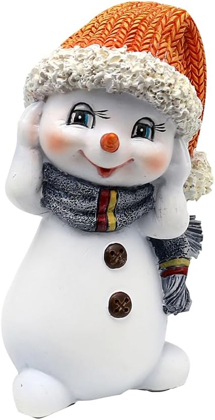 Schneekinder - Nichts hören, sehen, Sagen - mit Mütze und Schal in orange, grün und rot, als 3er Set