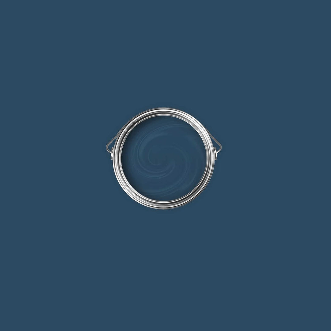 New Walls Premium Wandfarbe Blau, Dunkelblau Liquid Luxury Dispersionsfarbe für Innenräume – 1 L 100