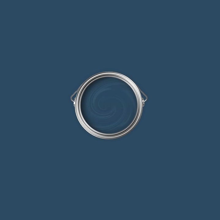 New Walls Premium Wandfarbe Blau, Dunkelblau Liquid Luxury Dispersionsfarbe für Innenräume – 1 L 100