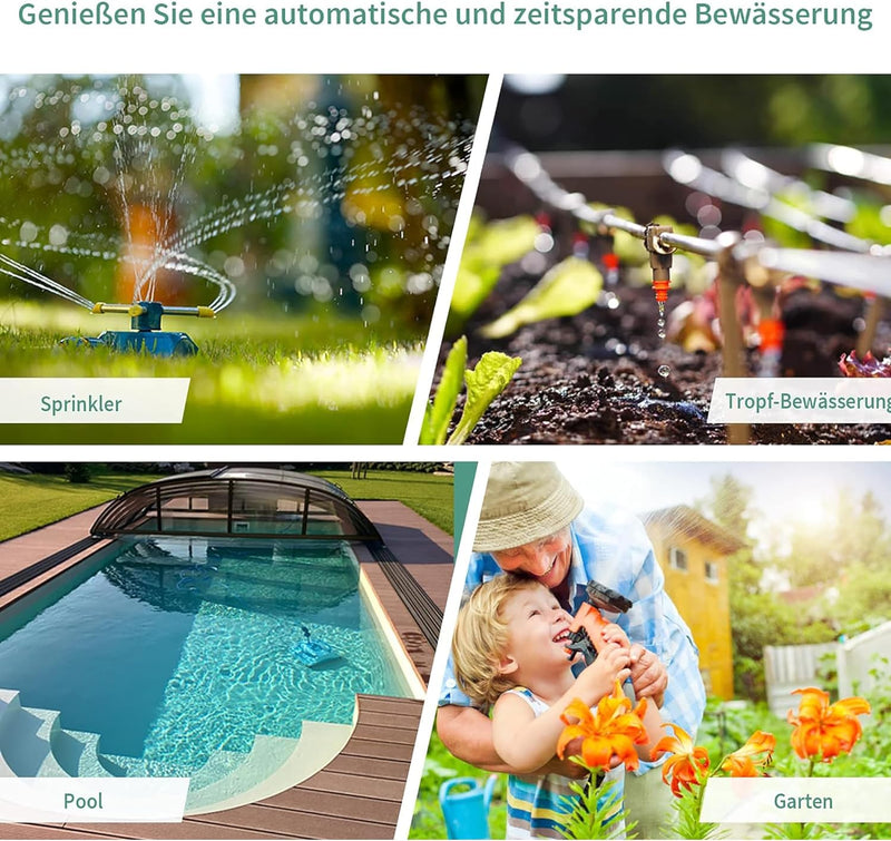 Diivoo Bewässerungscomputer Bluetooth 2 Ausgänge, Bewässerungsuhr für Garten Bewässerung kompatibel