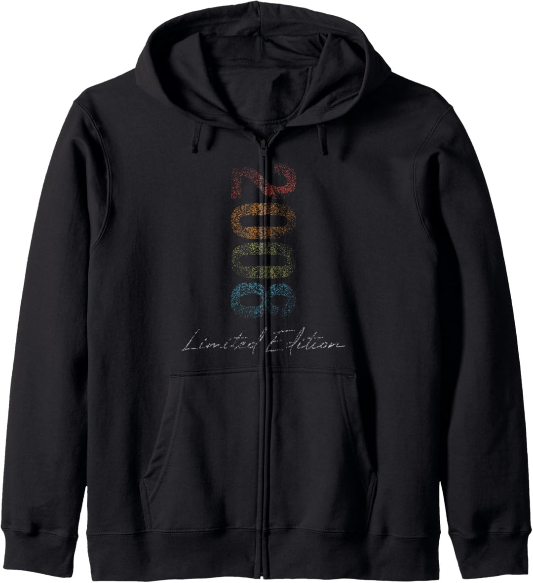 Geburtstag 2008 limitierte Auflage Retro Grunge Geschenk Kapuzenjacke
