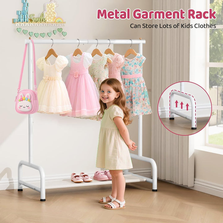 MISSLO Metall Kleiderständer Kinder für Mädchen, Jungen & Kinderzimmer - Kleiner Baby Kleiderstange