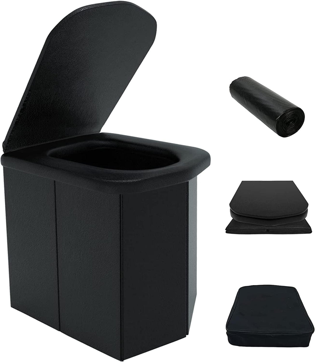 TOONGEEN Campingtoilette Faltbar, Mobile Camping Toilette WC Klo Klapptoilette für Unterwegs, Notfal