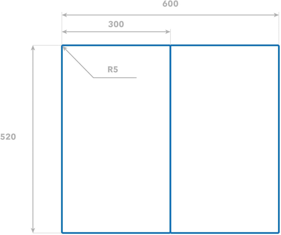 Glasschneidebrett 2x30x52 cm Antibakteriell 2 Stück Glasplatte für die Küche Rutschfest Silikonfüsse