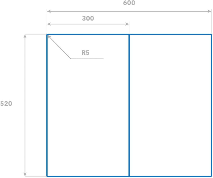 Glasschneidebrett 2x30x52 cm Antibakteriell 2 Stück Glasplatte für die Küche Rutschfest Silikonfüsse