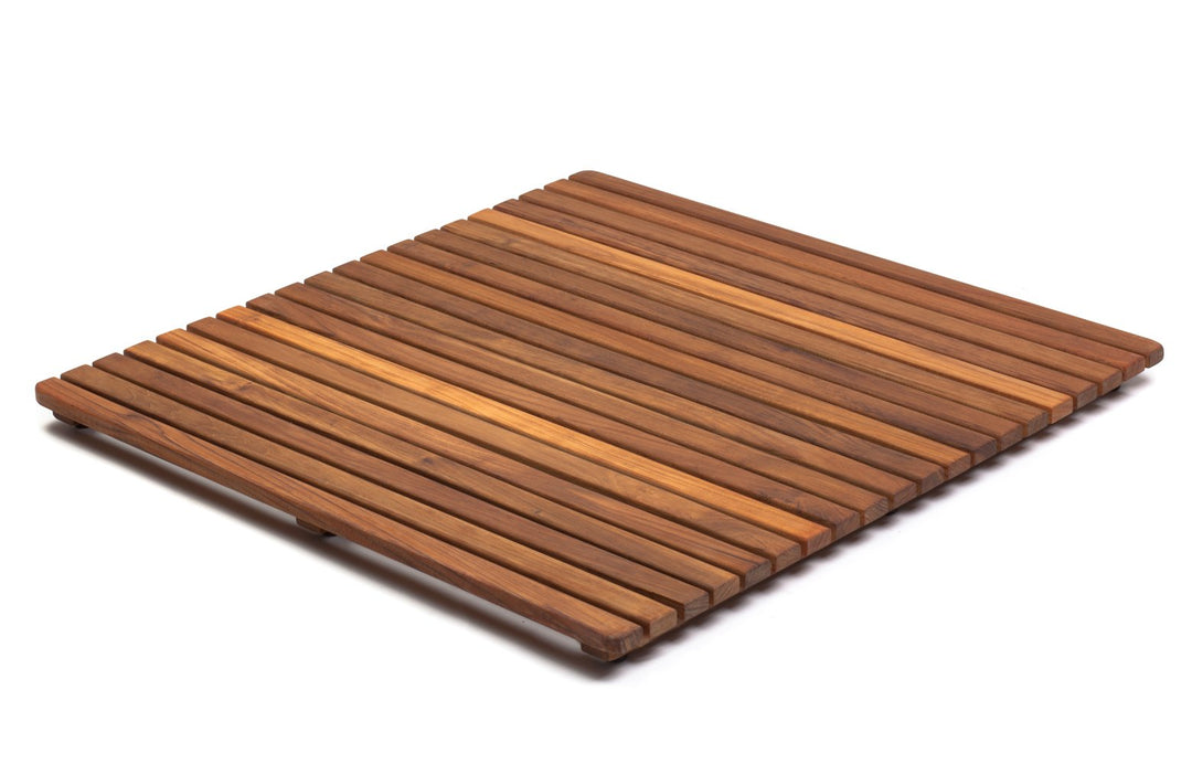 asinox TEK4A7171 Duschmatte aus Teakholz, Quadrat, 71 cm Single, Single