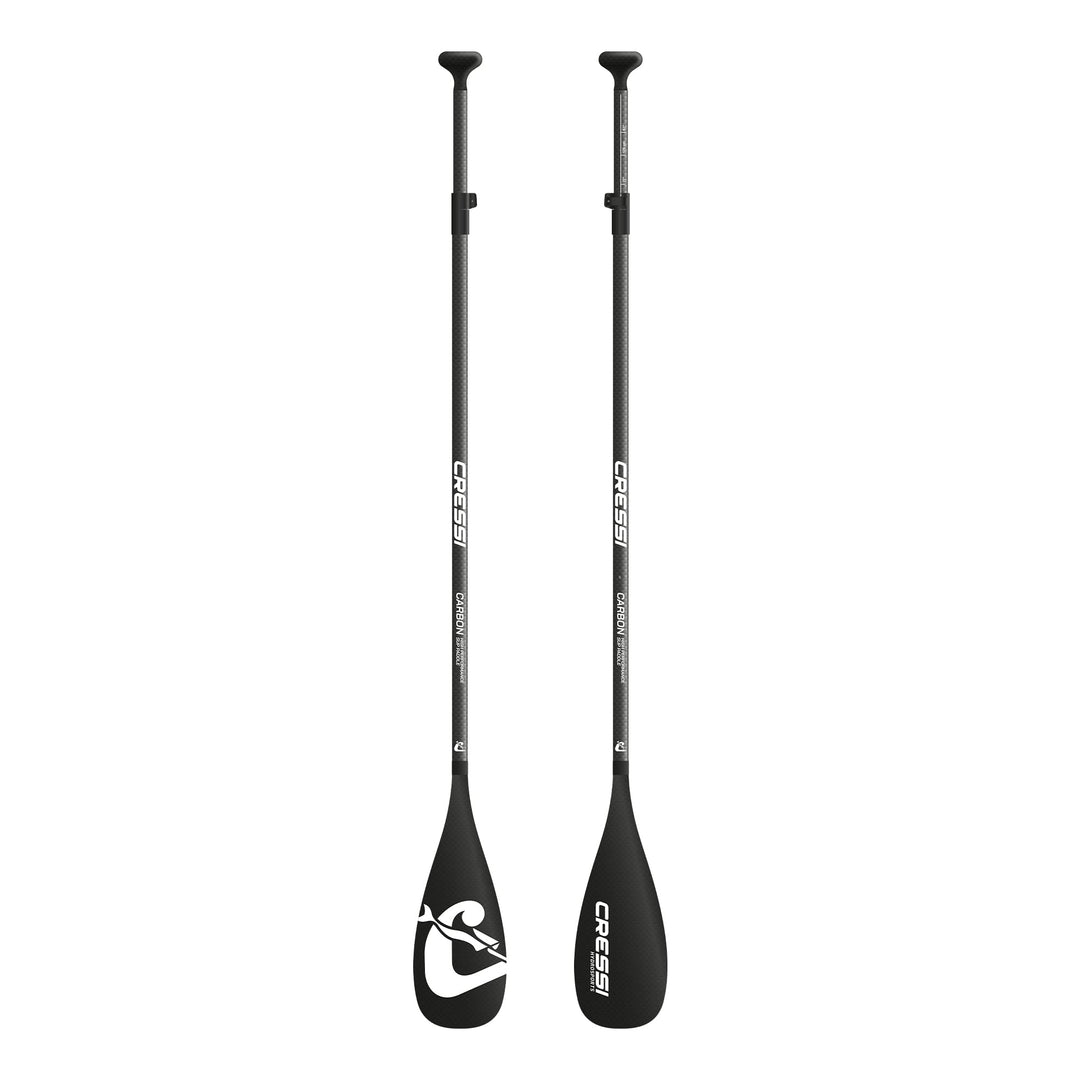 Cressi Unisex-Adult Carbon Paddle Teleskoppaddel für SUP in DREI schwimmenden Modulen, Schwarz, One