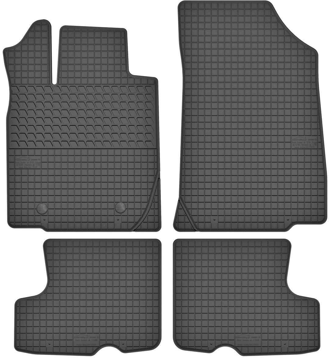 Gummimatten Gummi Fussmatten Satz für Dacia Sandero I (2008-2012) - Passgenau