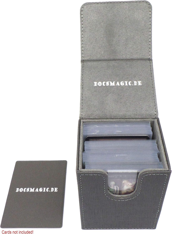 docsmagic.de Premium Magnetic Tray Long Box Silver Large + 4 Flip Boxes - Silber Large + 4 Flip Boxe