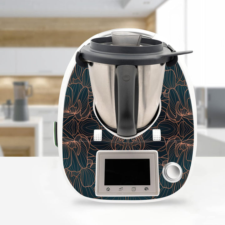 Deko Schutz Aufkleber kompatibel mit Küchenmaschine Thermomix TM5 Design Sticker Klebefolie Zubehör