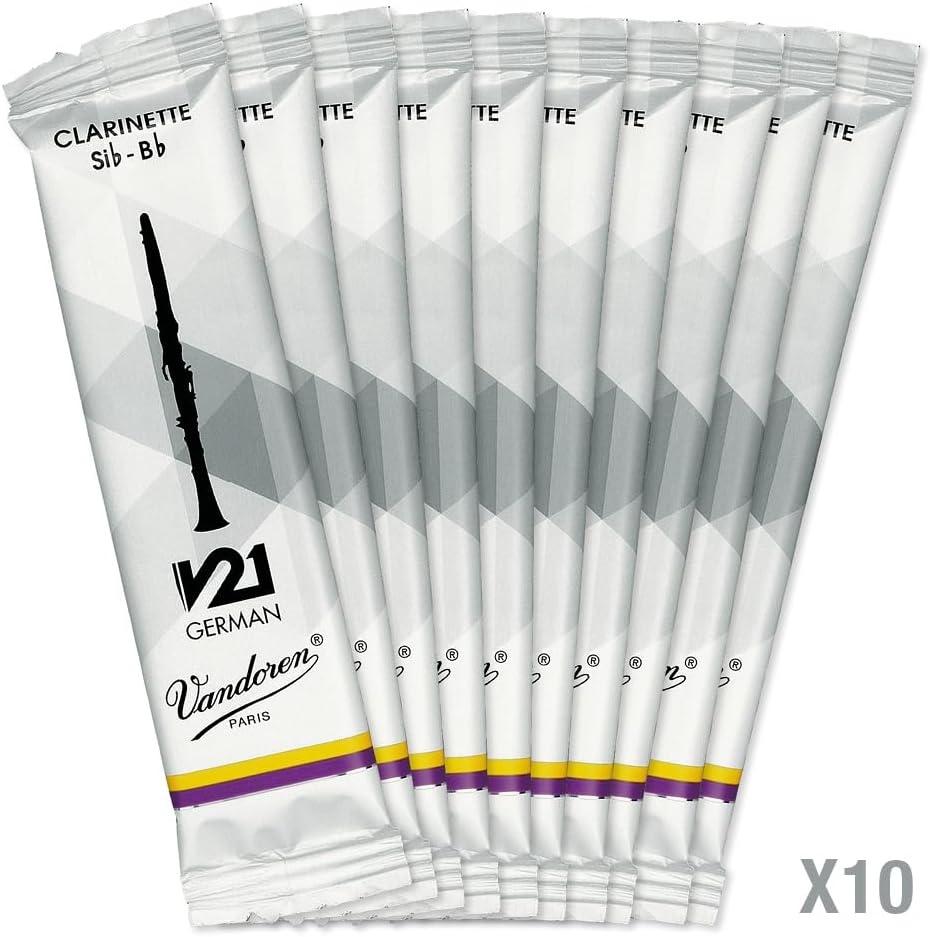 Vandoren CR8635 V21 German Klarinetten Blätter, 10 Einheiten, Stärke 3,5 Strength : 3.5, Strength :
