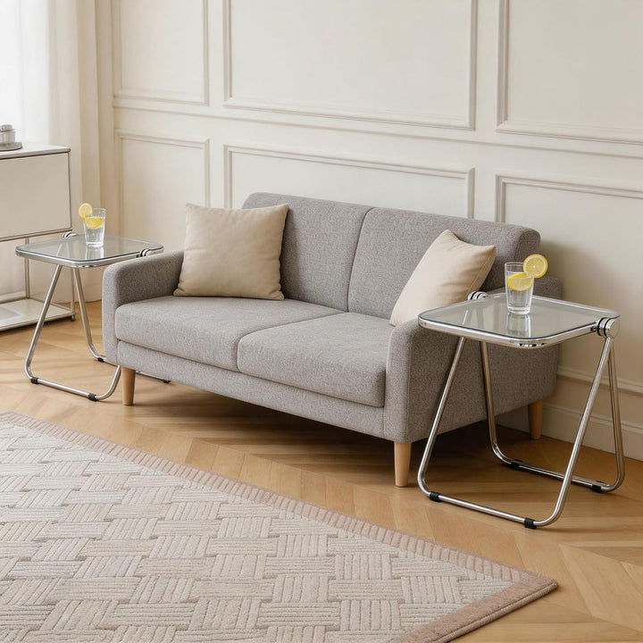 Klapptisch Acryl Beistelltisch Kleiner Computertisch Picknicktische für Zuhause, Büro, kleine Räume,