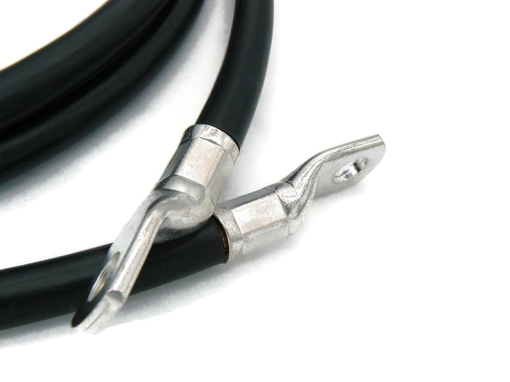 Exoda Batteriekabel 50 mm² 2,5m M10 Kabelschuhe Schwarz geeignet für Auto Boot Motorrad flexibel 99