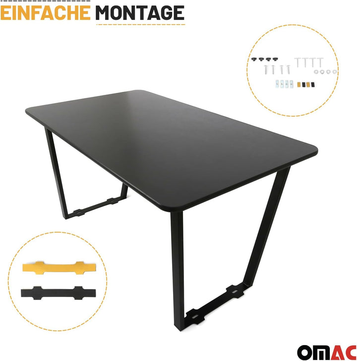 OMAC Multiflexboard Bettverlängerung Ablage kompatibel mit Volkswagen T7 2024-2025 Schwarz 3X