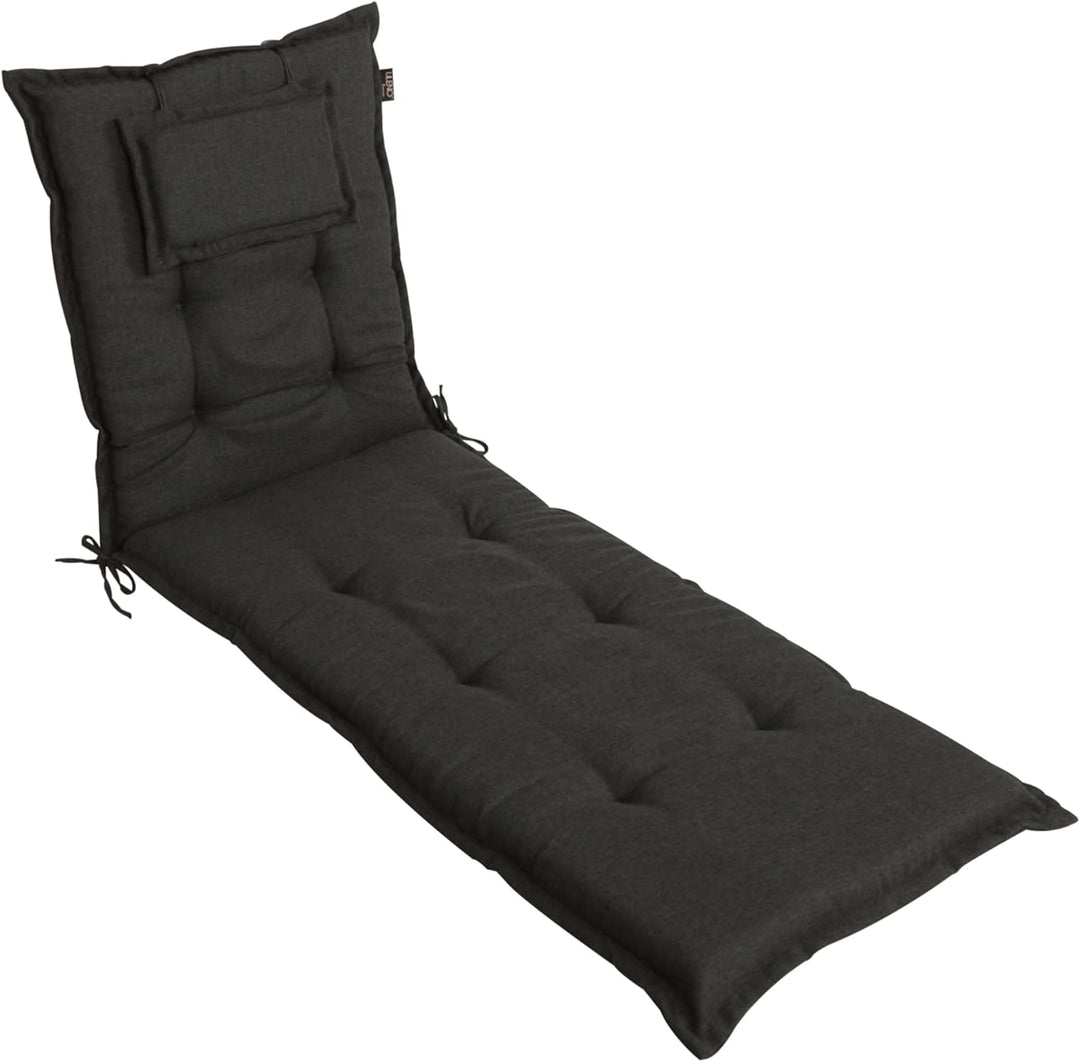 LILENO HOME Sonnenliege Auflage als [1er Set - Rollliege] in Anthrazit Y - Gartenliegen Auflage perf