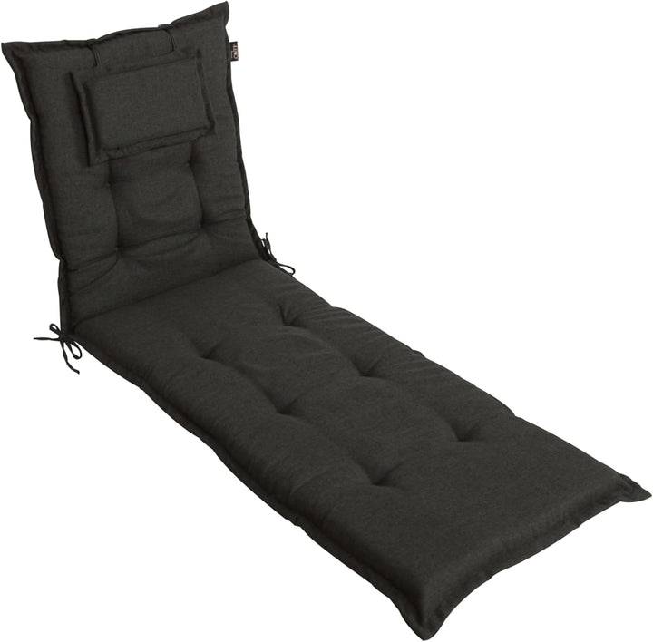 LILENO HOME Sonnenliege Auflage als [1er Set - Rollliege] in Anthrazit Y - Gartenliegen Auflage perf