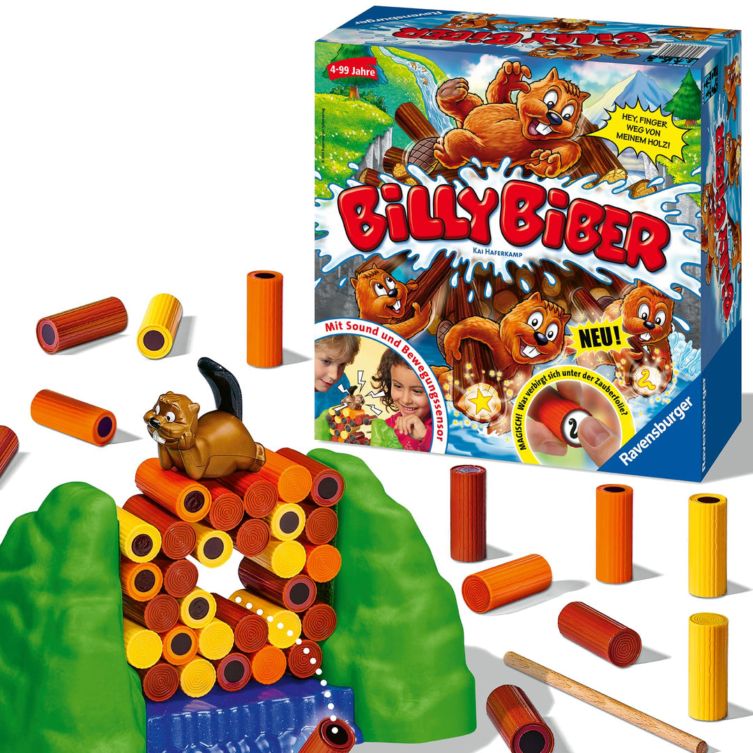 Ravensburger 22246 - Billy Biber - Geschicklichkeitsspiel für ruhige Hände - Spiel für Kinder ab 4 J
