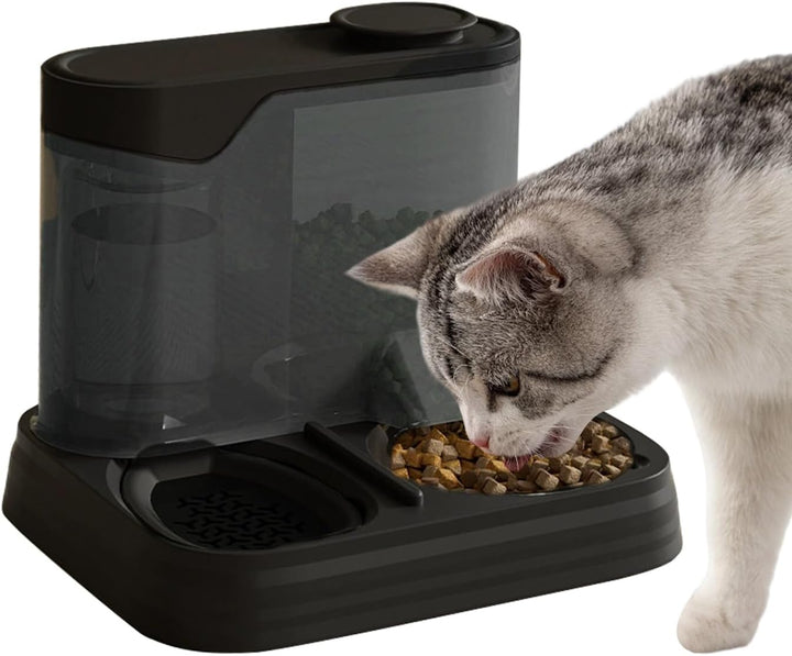 Katzenfutter Automat Mit Einem,30x25x23cm Katzenfutterautomat Mit Integriertem Wasserspender,Für Hun