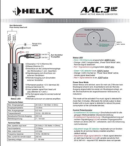 Helix AAC.3 HP | High/Low Konverter | Adapter für Original-Soundsysteme mit separatem Verstärker