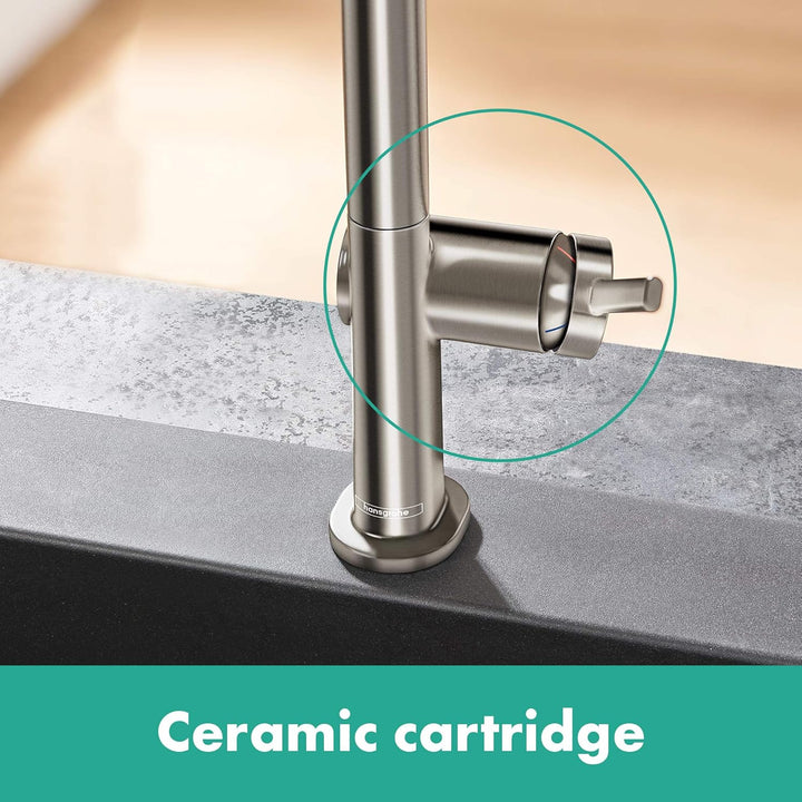 hansgrohe Küchenarmatur Talis M54 (Wasserhahn Küche, 360° schwenkbar, ausziehbarer Auslauf, hoher Ko