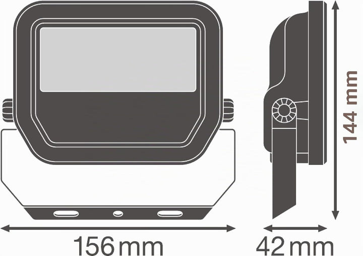 LEDVANCE Fluter LED: für Wand/Decke/Boden, FLOODLIGHT 20 W / 20 W, 100…277 V, Cool Daylight, 6500 K,