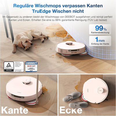 ECOVACS DEEBOT T30 PRO OMNI Roboter Staubsauger mit Mini-Station, mit TruEdge™ Mopping Technolgie, Z