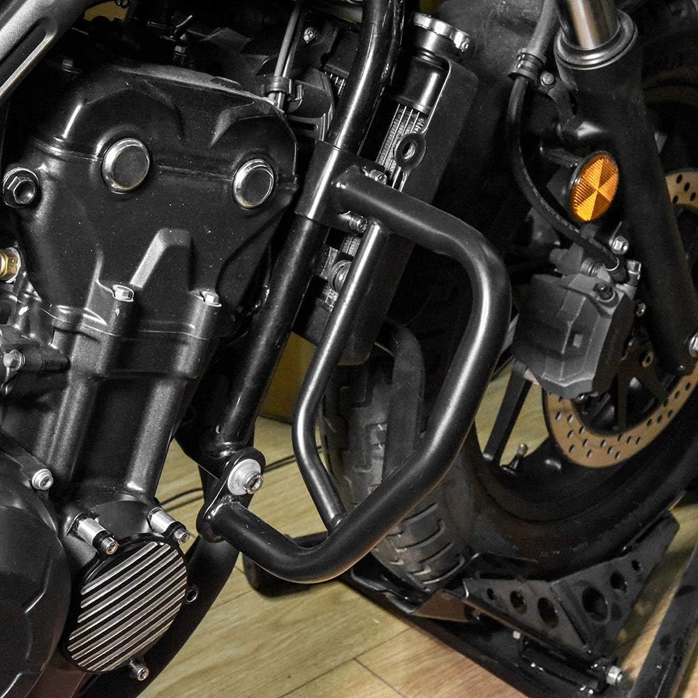 Schwarze Highway Bars für CMX500 Rebel 17-23, Motorrad Stahl Motorschutz Stossstange Sturzbügel Rahm