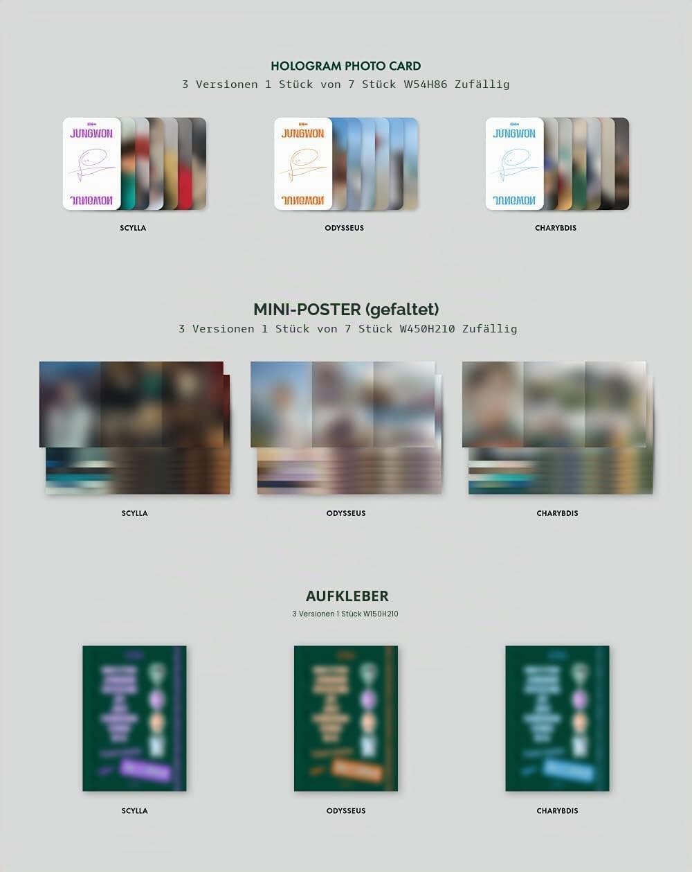 ENHYPEN - DIMENSION : DILEMMA Album+Pre-Order Benefit+Folded Poster+Extra Photocards Set (CHARYBDIS