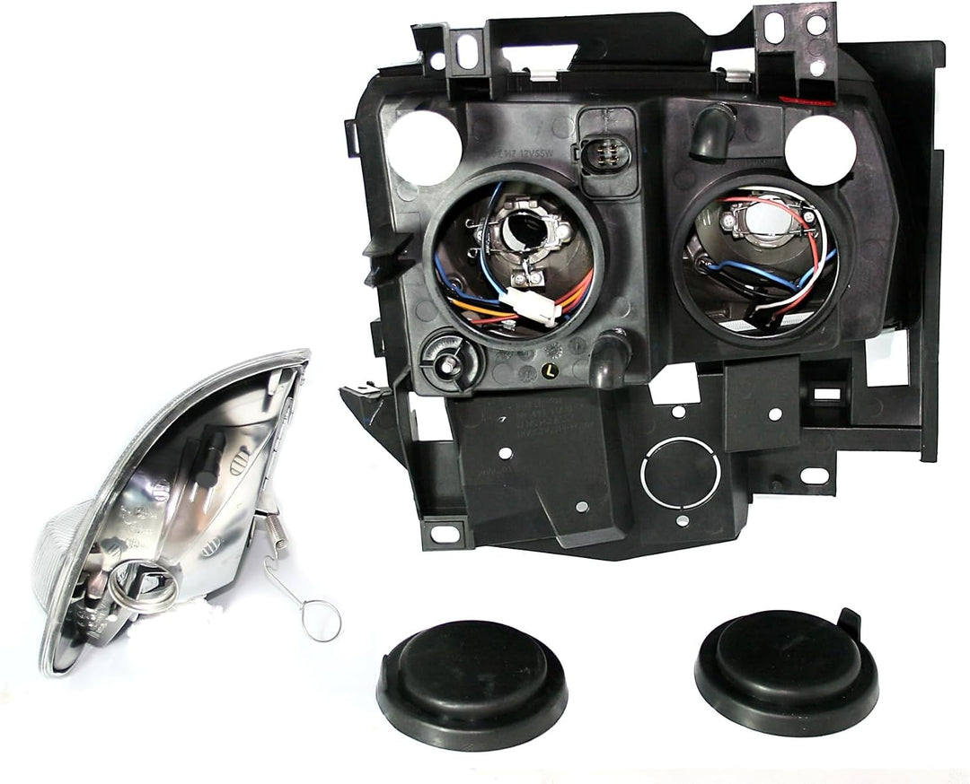 AD Tuning 960418 Angel Eyes Scheinwerfer (4-teilig), Klarglas Schwarz, Blinker